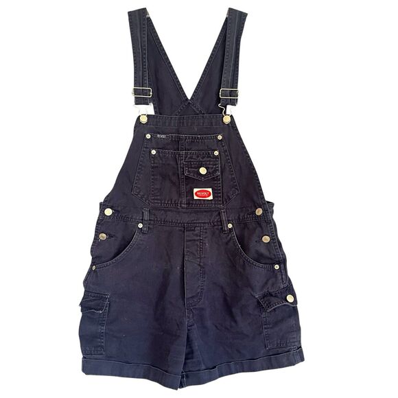 Revolt Y2K Blue Shortalls Womens Medium Shorts Jeans Denim Overalls Vintage 90s - Picture 10 of 10